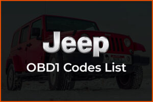 Jeep OBD1 Codes List (Free Download PDF)