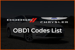 Dodge/Chrysler OBD1 Codes List (Free Download PDF)