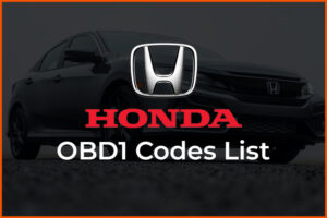 honda ob1 codes list
