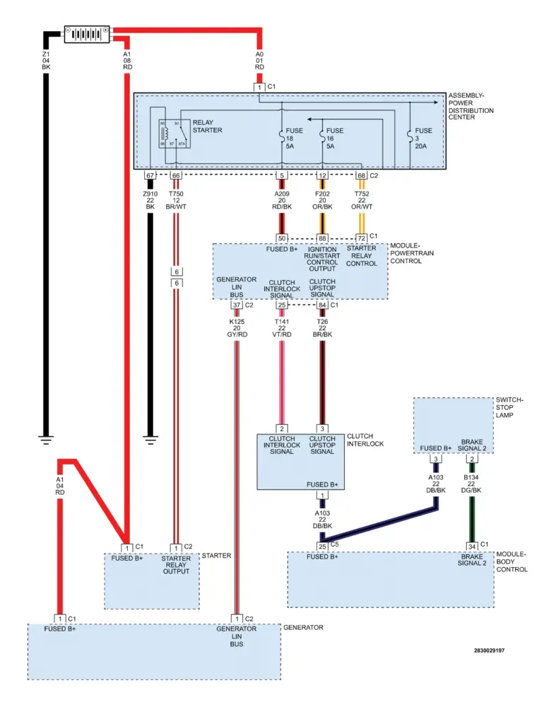 P0625 wiring diagram