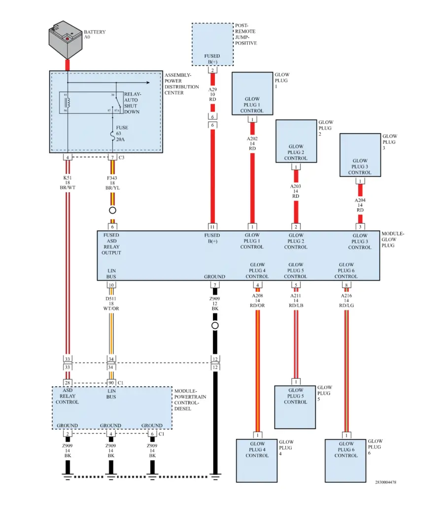 P0676 wiring diagram