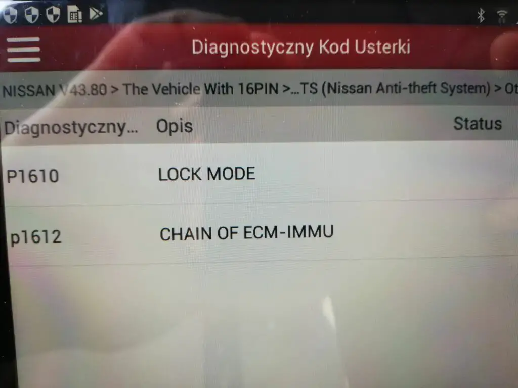 P1610 Nissan