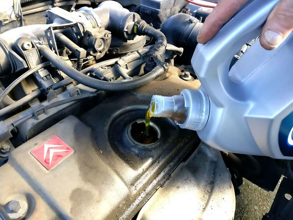 Metal shavings in oil engine of car