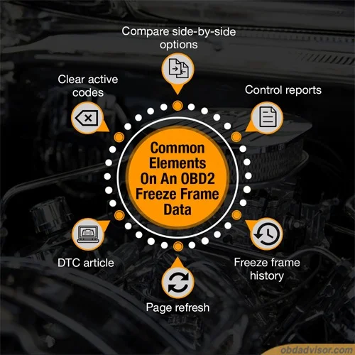 common elements on an OBD2 freeze frame data that helps you know how to read an OBD2 freeze frame data