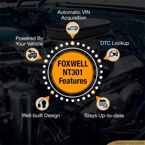 The features of Foxwell NT301