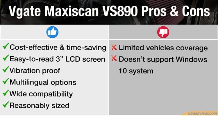 The pros and cons of Vgate Maxiscan VS890
