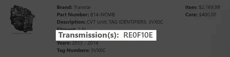 identify your transmission by license plate tool