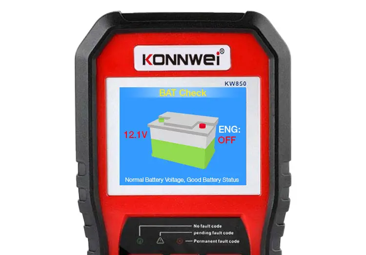 konnwei kw850 battery check
