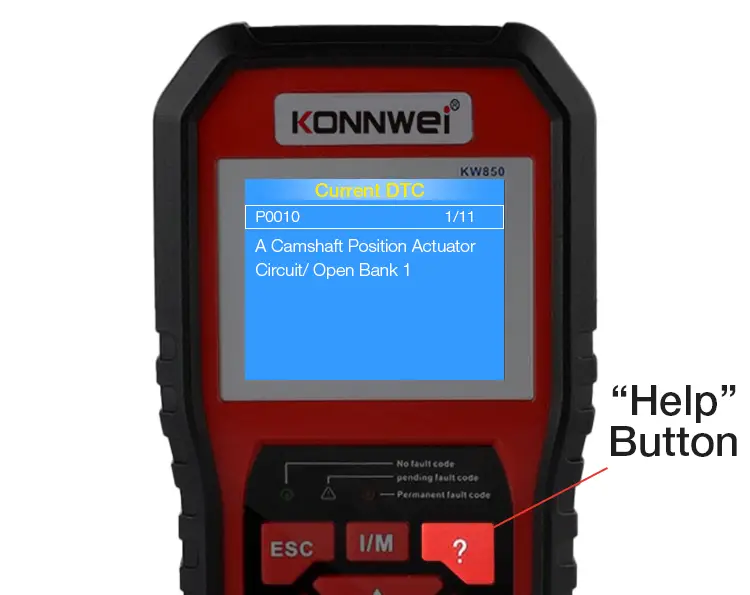 konnwei kw850 help button