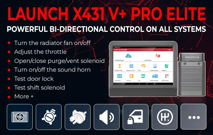 launch x431 v+ bidirectional control