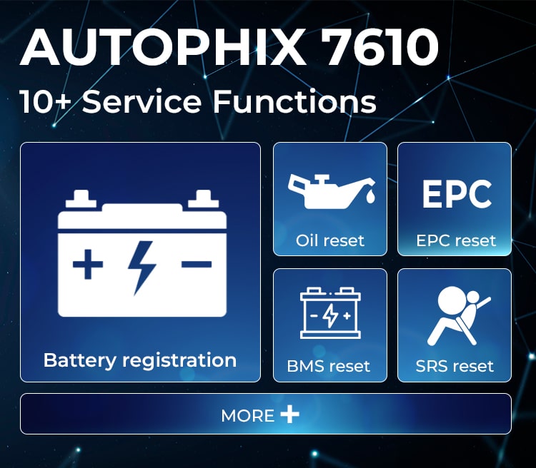 autophix 7610 service functions