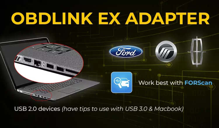 OBDLink EX (USB) - for FORScan, incl. OBDwiz Software