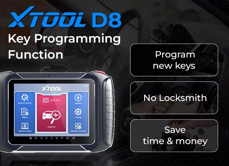 XTOOL D8's Key Programming Function