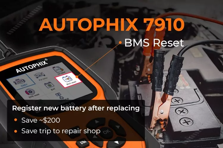 Autophix 7910's BMS reset will help you save tons of money after a few time using it.