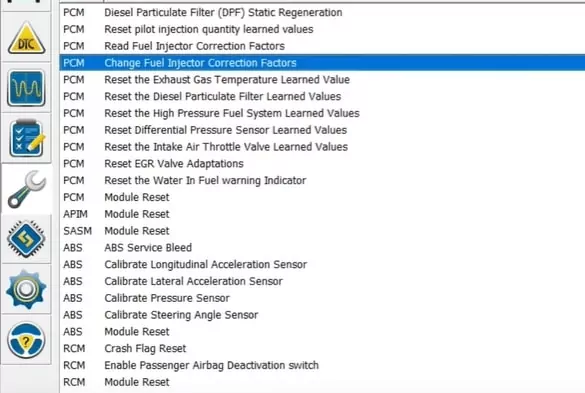 forscan wide range of service functions