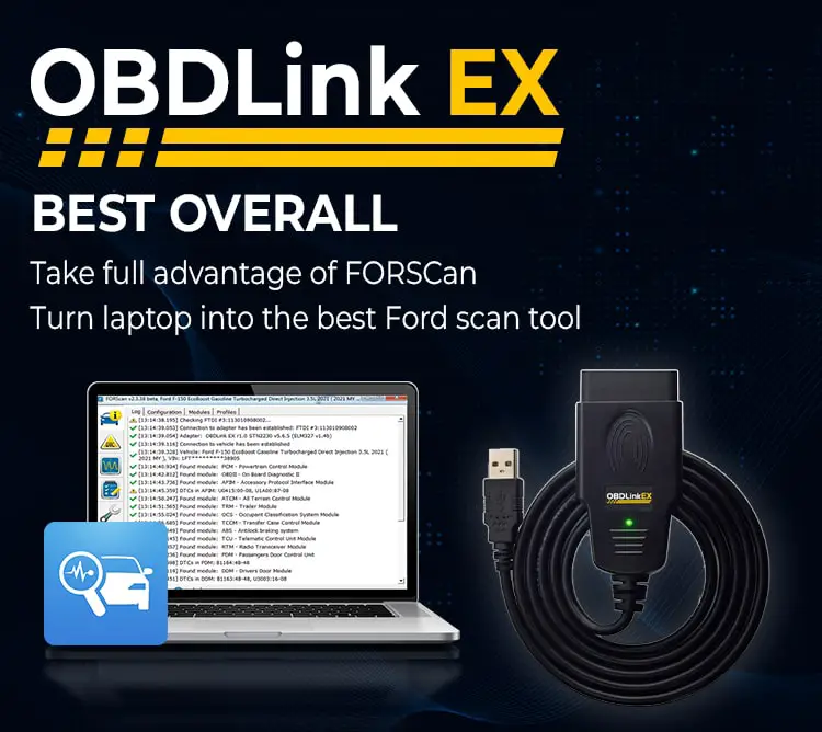 OBDlink EX - best overall Ford scan tool
