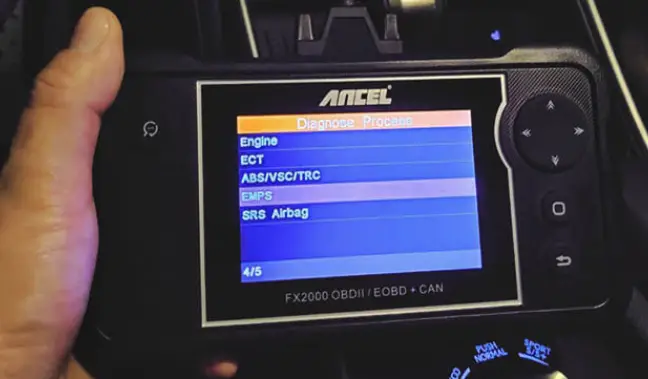 You can use Ancel FX200 to scan transmission system directly by selecting ECT.