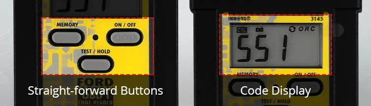 innova 3145 buttons and codes display