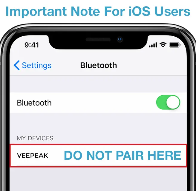 You should connect Bluetooth with Veepeak BLE+ ELM327 scanner through app.