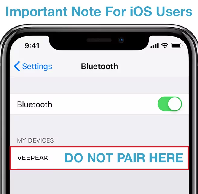 You should connect Bluetooth with Veepeak BLE+ ELM327 scanner through app.