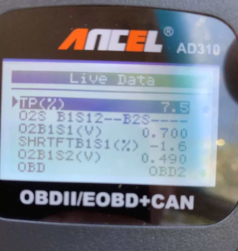 Ancel AD310 live data function