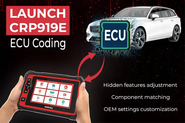 Launch CRP919E offers ECU Coding at a very affordable price.